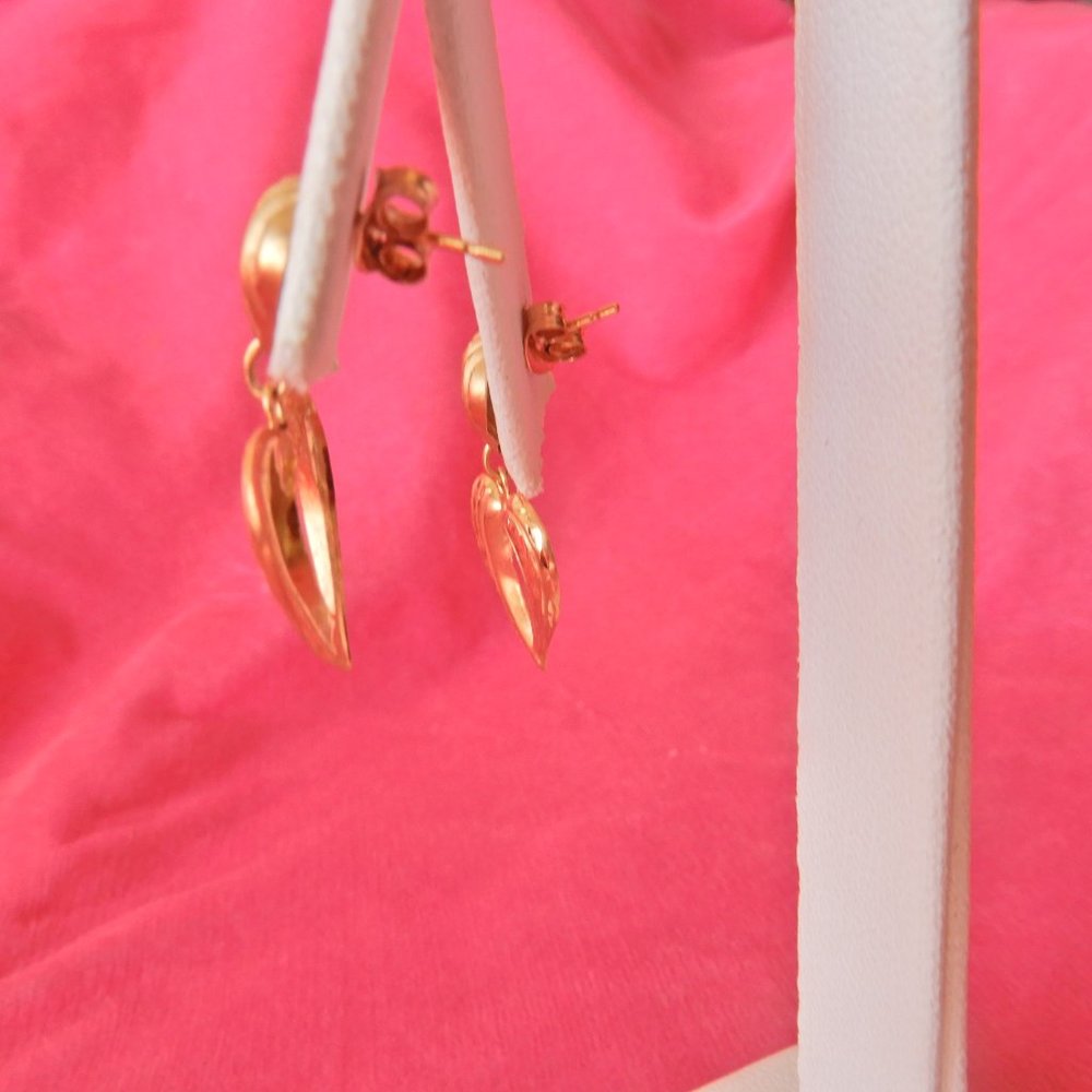 1970's 10K Gold CID CLYDE DUNEIER HEARTS EARRING - Picture 8 of 12